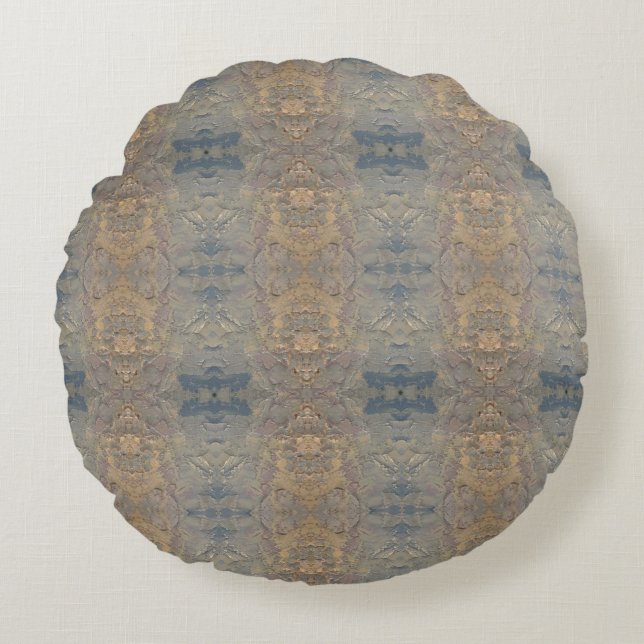 Cojín Redondo Textura #4 de obra Amanecer (Anverso)