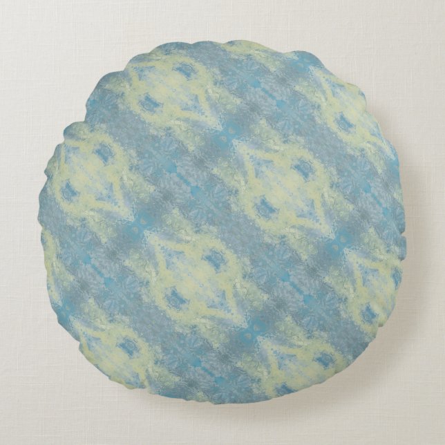 Cojín Redondo Textura #4 de obra La roca (Anverso)
