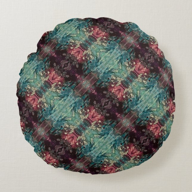 Cojín Redondo Textura #68 de la obra Nuit (Anverso)