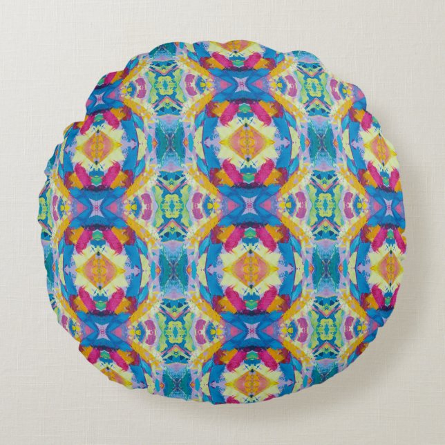 Cojín Redondo Textura #6 de la obra Piña (Anverso)