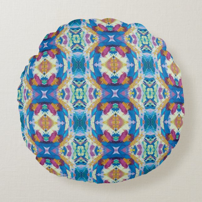 Cojín Redondo Textura #7 de la obra Piña (Anverso)