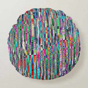 Cojín Redondo Textura abstracta repetir patrón moderno abstracto