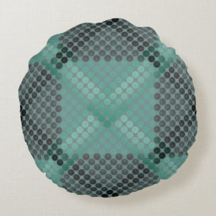 Cojín Redondo Textura de círculo o bolas verde pálido, formando 
