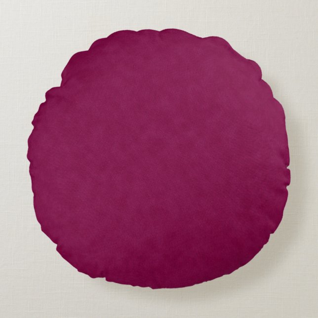 Cojín Redondo Textura de denim magenta caliente, (Anverso)