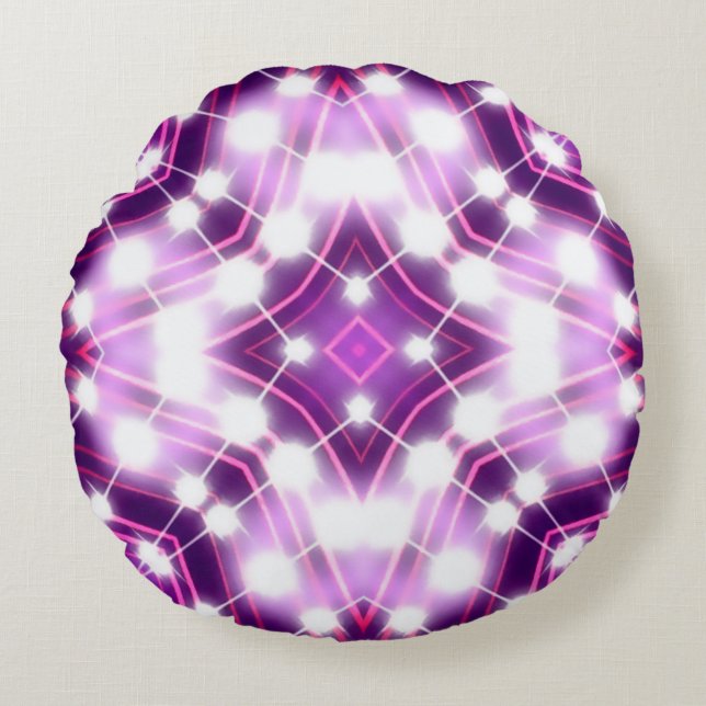 Cojín Redondo Textura de fondo de focos dinámicos (Anverso)