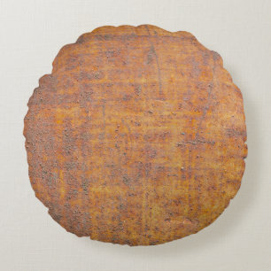 Cojín Redondo Textura de fondo del abstracto steelabstracto rust
