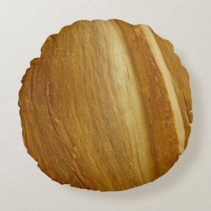 Cojín Redondo Textura de madera falsa de pino II