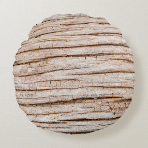 Cojín Redondo Textura de madera oscura. Antecedentes abstractos 