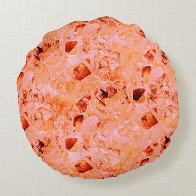 Cojín Redondo Textura de mancha clara parecida a una copia de ho (Reverso)