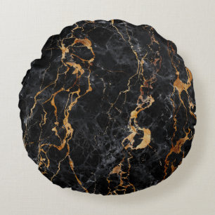 Cojín Redondo Textura de mármol: Elegante superficie de piedra.