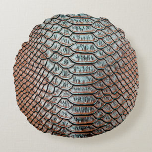 Cojín Redondo textura de piel de fondo textura, cocodrilo, l