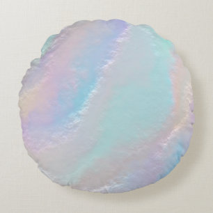 Cojín Redondo Textura del arco iris abstracta
