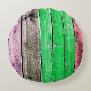 Cojín Redondo Textura del fenceabstracto de madera antigua, fond