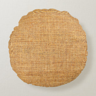 Cojín Redondo Textura del paño de crema para el fondo