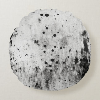 Cojín Redondo Textura gris claro y negro desgastado