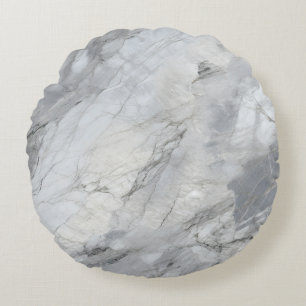 Cojín Redondo Texturas de Piedra Blanca Serie de Diseño 2