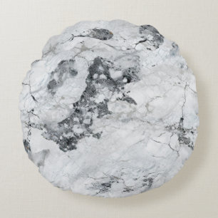 Cojín Redondo Texturas de piedra blanca Serie de diseño 5