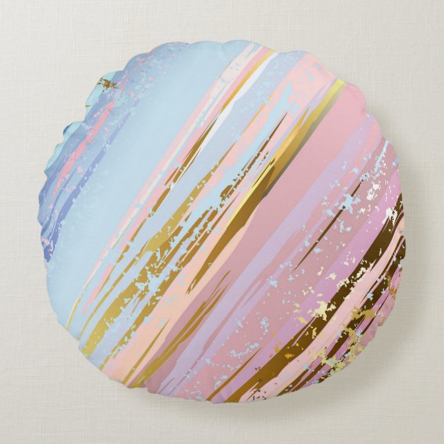 Cojín Redondo Textured Pink Background (Anverso)