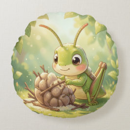Cojín Redondo The Grasshopper and the Nectar Artwork.5