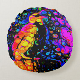 Cojín Redondo The Lonely Bird 4: Liquid Art Style