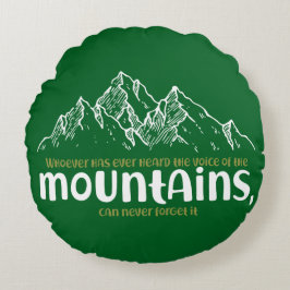 Cojín Redondo The Voice of the Mountains