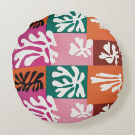 Cojín Redondo Throw pillow inspired by Henri Matisse Snow Flower