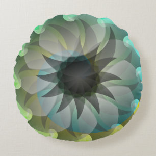 Cojín Redondo Tiburón espiral por Kenneth Yoncich