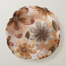 Cojín Redondo Tie Dye Autumn Floral