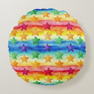 Cojín Redondo Tie Dye Stars