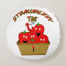 Cojín Redondo ¡Tiempo de fresa!