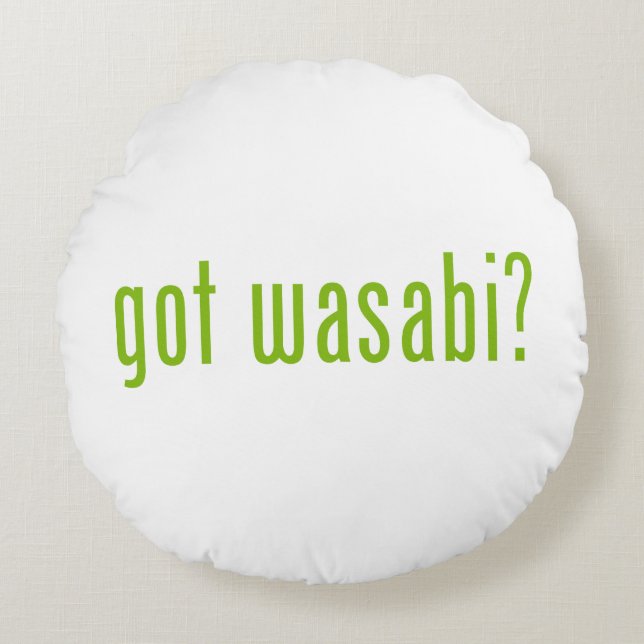 Cojín Redondo ¿tiene wasabi? (Anverso)