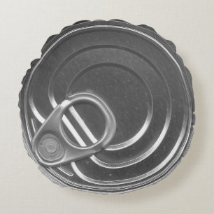 Cojín Redondo Tin Can Lie Pillow Gris Humorística