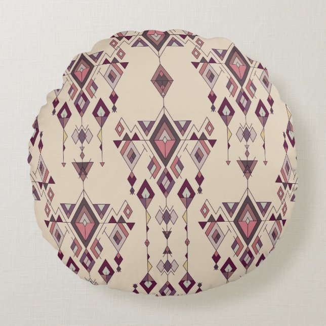 Cojín Redondo Típica cosecha de azteca sin mar (Anverso)