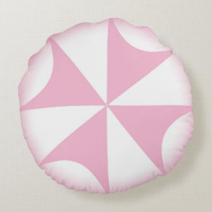 Cojín Redondo Tiros cruzados de golosinas rosadas