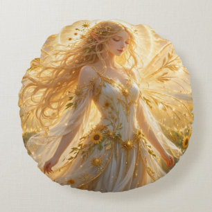 Cojín Redondo TOCOCLAWS Cristal Amatista Hada Fantasía Ángel