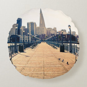 Cojín Redondo Todos los caminos llevan a la pirámide