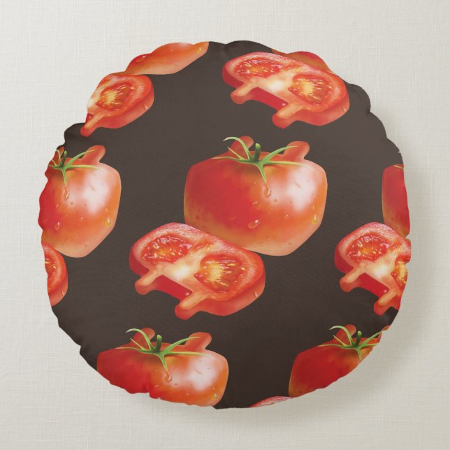 Cojín Redondo Tomate fresco (Anverso)
