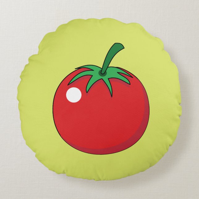 Cojín Redondo Tomate Rojo (Anverso)
