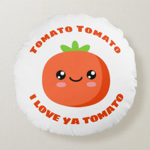Cojín Redondo Tomate tomate te amo tomate