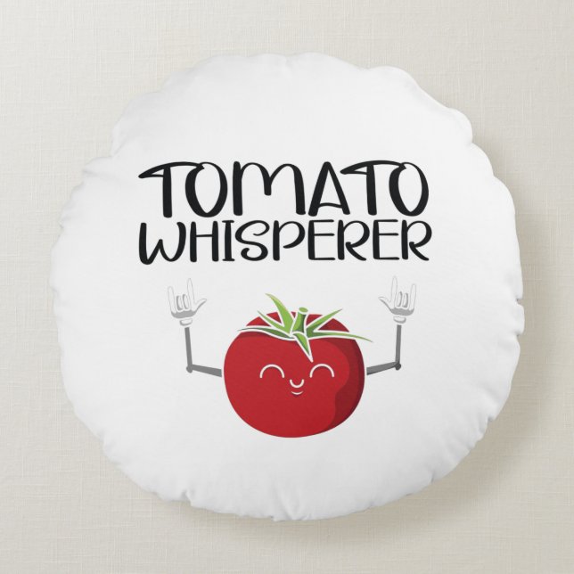 Cojín Redondo Tomato Whisperer (Anverso)