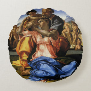 Cojín Redondo Tondo Doni o Madonna Doni de Miguel Ángel