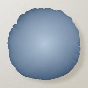 Cojín Redondo Tonos Azules Ahumados de Luz a Oscuro Elegantes