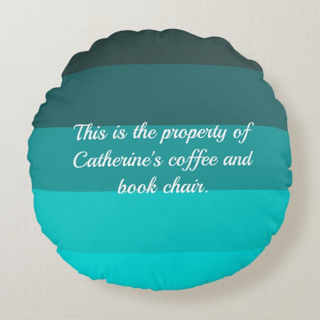 Cojín Redondo Tonos turquesa (Anverso)