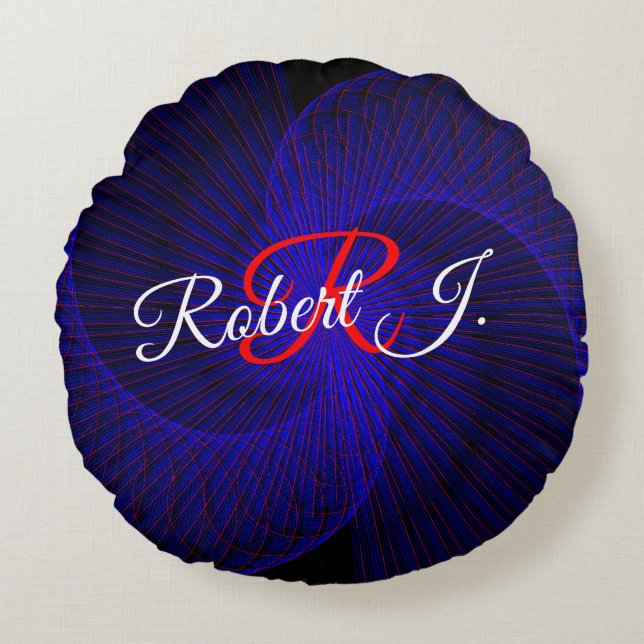 Cojín Redondo Top Down Dual Funnel Geometric Round Pillow (Anverso)