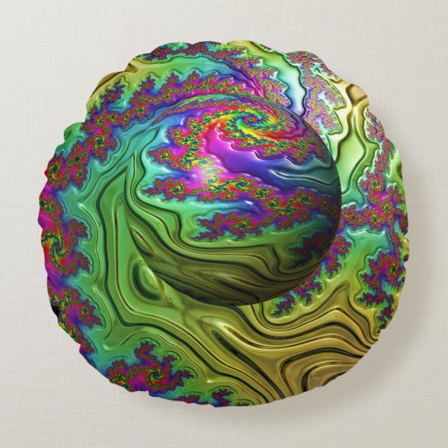 Cojín Redondo Tormenta de nubes cósmica (Anverso)