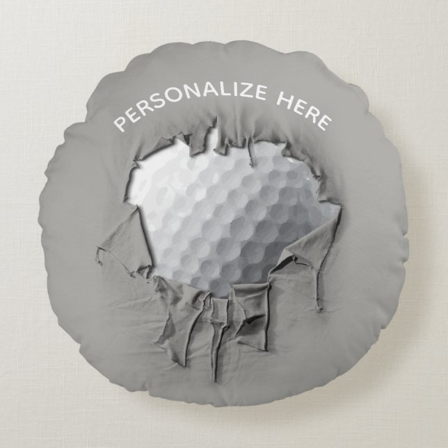 Cojín Redondo Torn Golf Ball Round Pillow (Anverso)