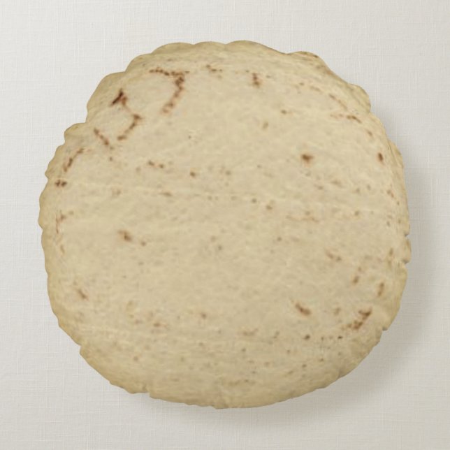 Cojín Redondo Tortilla Redonda de Comida Mexicana (Anverso)