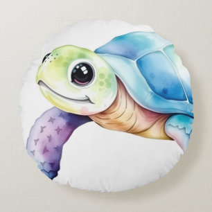 Cojín Redondo Tortuga Adorable