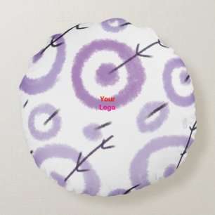 Cojín Redondo Tote DE ESTILO MÍNIMO MODERNO MONOGRAM ELEGANTE SE