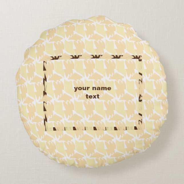 Cojín Redondo Tote DE ESTILO MÍNIMO MODERNO MONOGRAM ELEGANTE SE (Reverso)